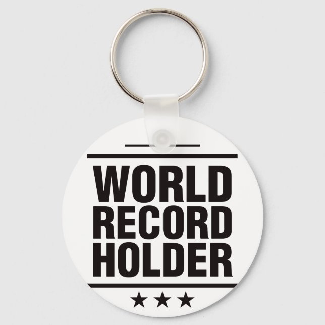 World Record Holder! Nyckelring (Framsida)