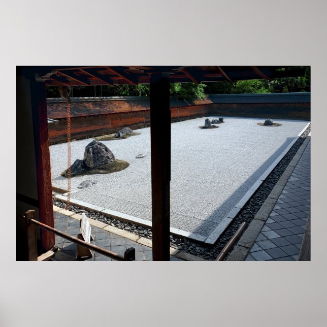 WORLD RENOWN RYOANJI KARE SANSUI GARDEN - KYOTO POSTER (Framsidan)