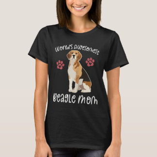 World S Awesomest Beagle Mamma Hund T Shirt