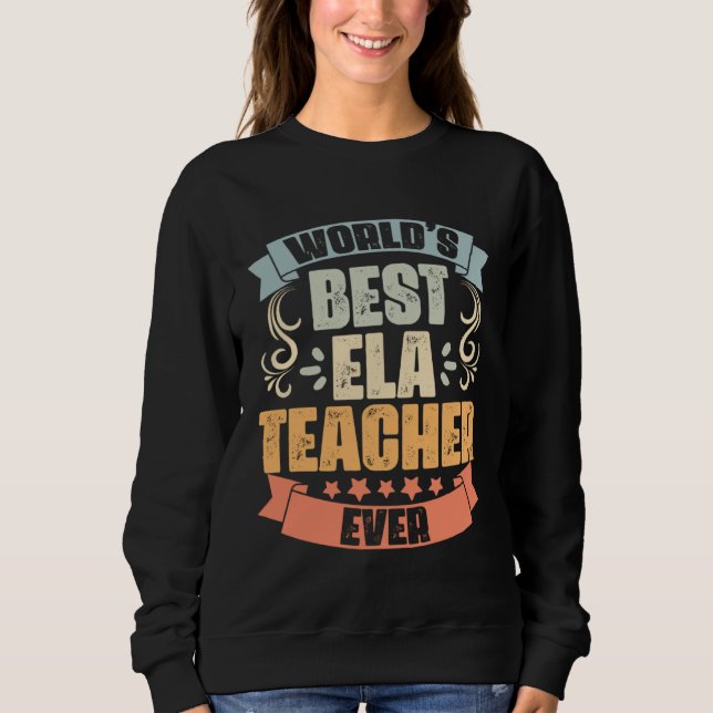 World s Best Awesome English Language Arts Teacher T Shirt (Framsida)