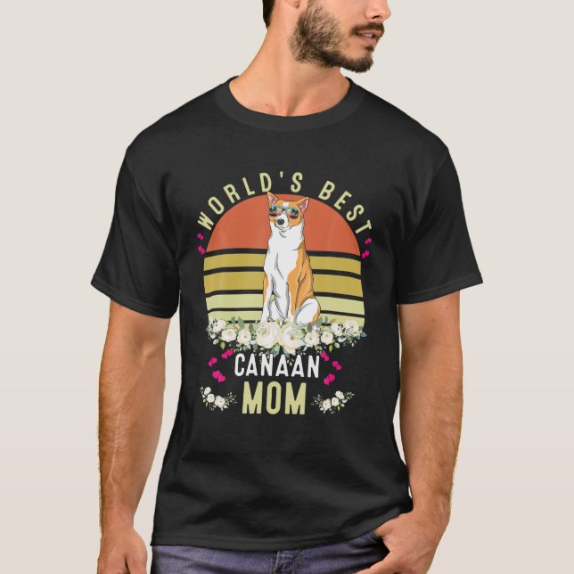 World´S Best Canaan Mom Dog Mama Funny T Shirt (Framsida)