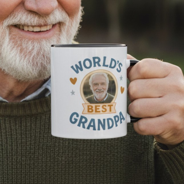 World’s Best Grandpa Photo Mug – Gift for Grandad Mugg (Skapare uppladdad)