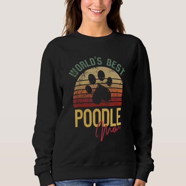 World´s Best Poodle Mom T Shirt (Framsida)