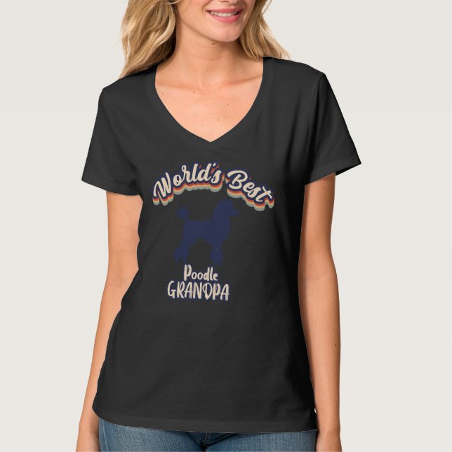 World S Best Pudel Grandpa T Shirt (Framsida)
