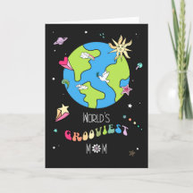 World’s Grooviest Mom Mother’s Day Card           