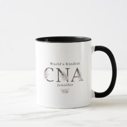 World’s Kindest CNA Floral Christmas Mugg