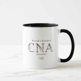 World’s Kindest CNA Floral Christmas Mugg