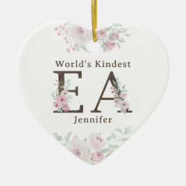 World’s Kindest EA Floral Christmas Julgransprydnad Keramik