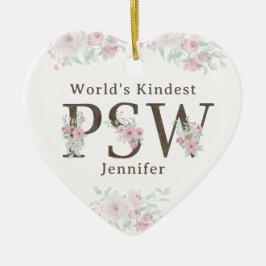 World’s Kindest PSW Floral Christmas Julgransprydnad Keramik