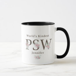 World’s Kindest  PSW Floral Christmas Mugg