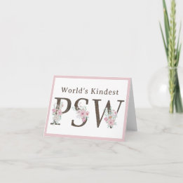 World’s Kindest  PSW Floral Christmas Tack Kort
