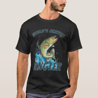 World S Okayest Angler Funny Sarcastic Fishing T Shirt