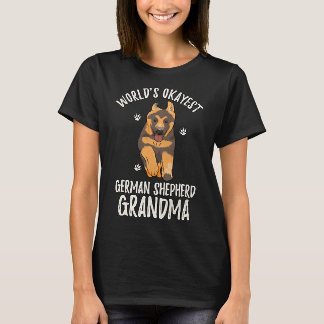 World S Okayest German Shepherd T Shirt (Framsida)