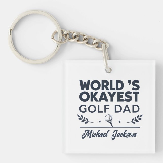 World’s Okayest Golf Dad Custom Name Design (Framsidan)