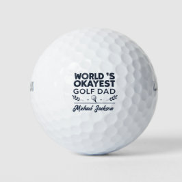 World’s Okayest Golf Dad Custom Name Design