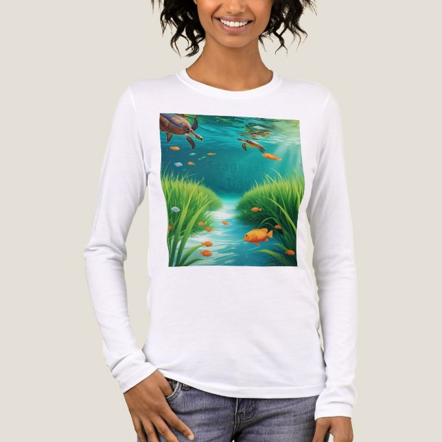 World Sea grass Day T Shirt (Framsida)