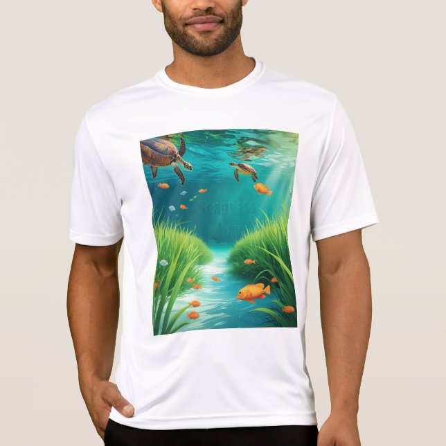 World Sea grass Day T Shirt (Framsida)