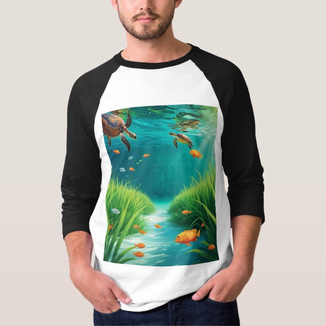 World Sea grass Day T Shirt (Framsida)