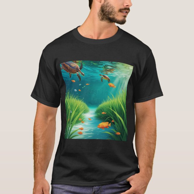 World Sea grass Day T Shirt (Framsida)