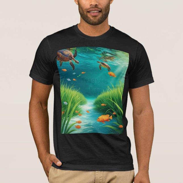 World Sea grass Day T Shirt (Framsida)