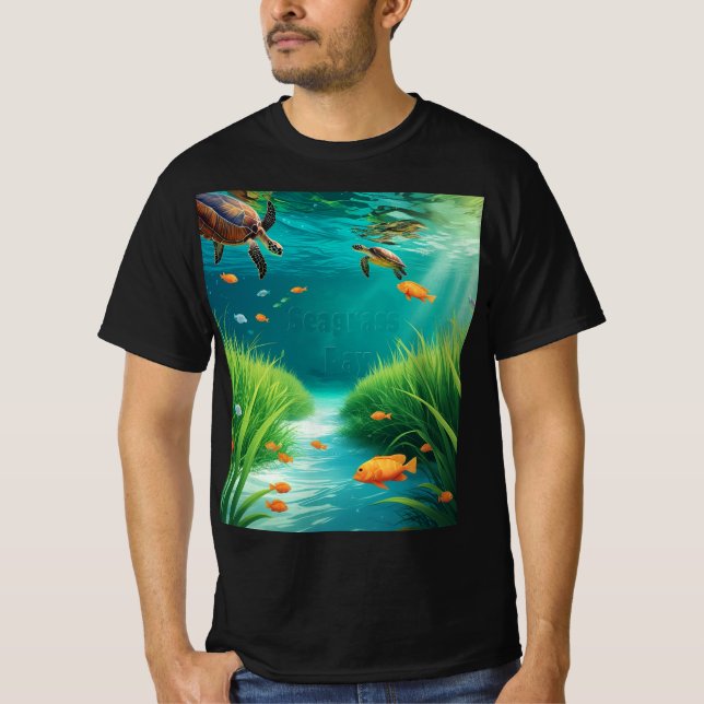 World Sea grass Day T Shirt (Framsida)