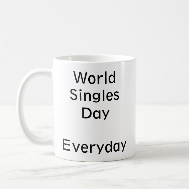 World Singles Day. Varje dag. Kaffemugg (Vänster)