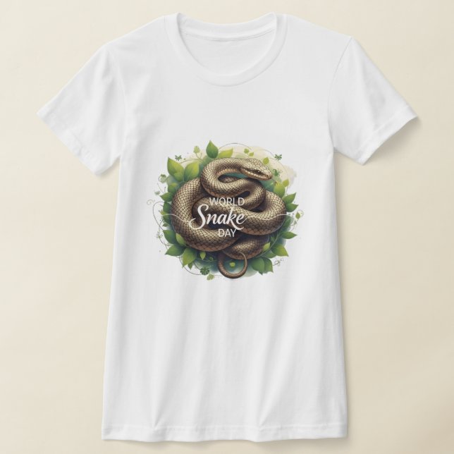 World Snake Day T-Shirt Design | Ormvård (Laydown)