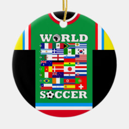World Soccer Flaggor Jersey Ornament
