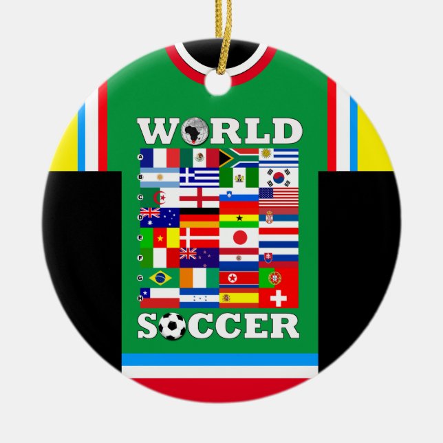 World Soccer Flaggor Jersey Ornament (Framsidan)
