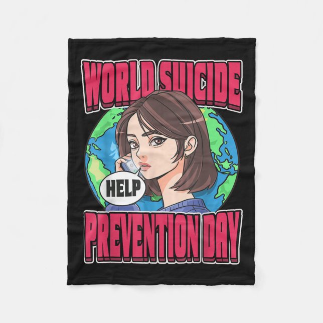 World Suicide Prevention Day Awareness September 1 Fleecefilt (Framsidan)