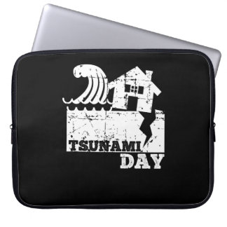World Sunami Day A Berömd Kanagawa Painting Laptop Fodral