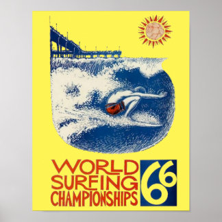 World Surfing Championships 66’ Surfa Poster