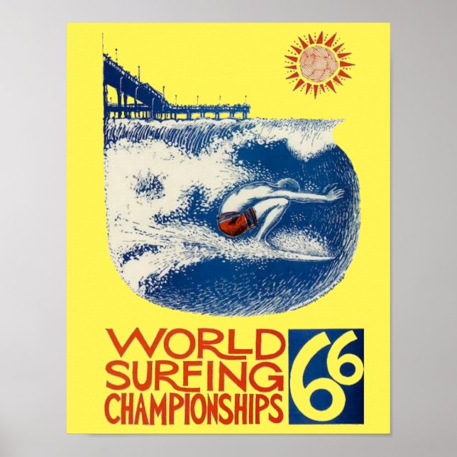 World Surfing Championships 66’ Surfa Poster (Framsidan)