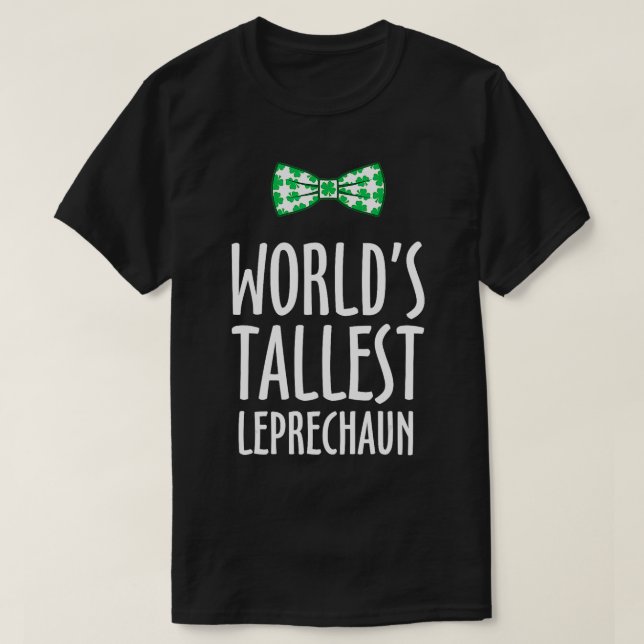 World Tallest St patricks day Bow Tie T Shirt (Design framsida)