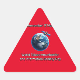 World Telecommunication and Information Society Da Triangelformat Klistermärke