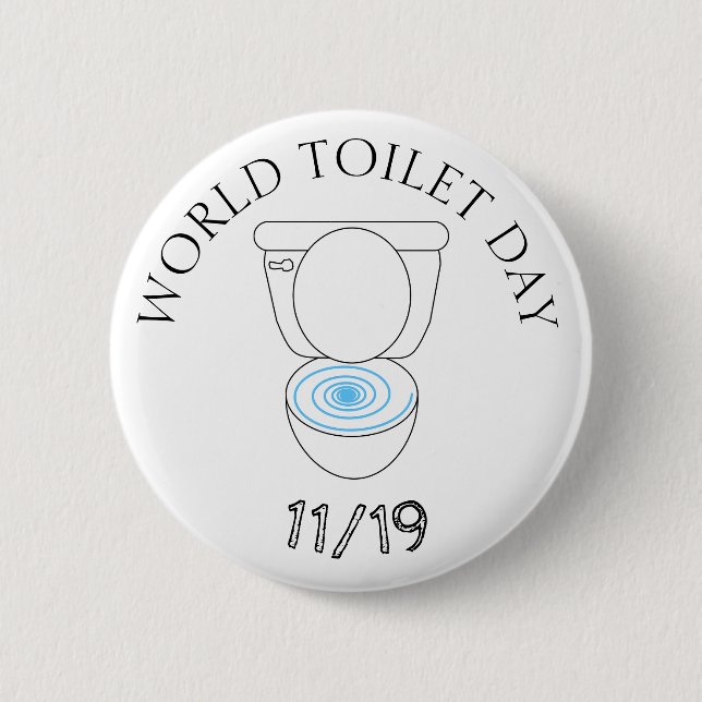 World Toilet Day November 19:e underbara Helgdagar Knapp (Framsida)