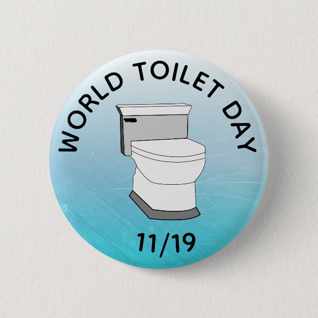 World Toilet Day November 19:e underbara Helgdagar Knapp (Framsida)