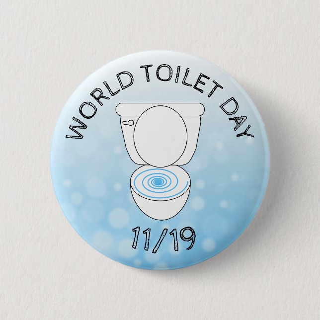 World Toilet Day November 19:e underbara Helgdagar Knapp (Framsida)