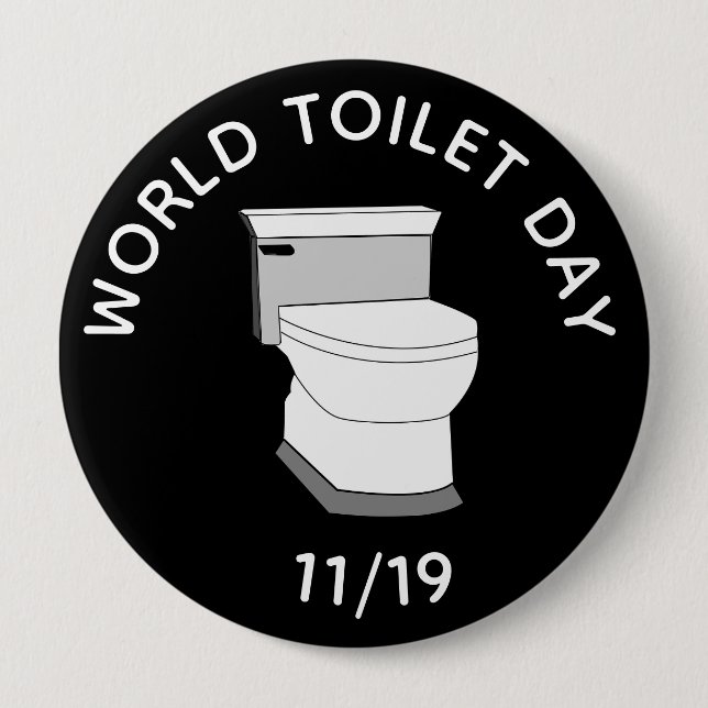World Toilet Day November 19:e underbara Helgdagar Knapp (Framsida)