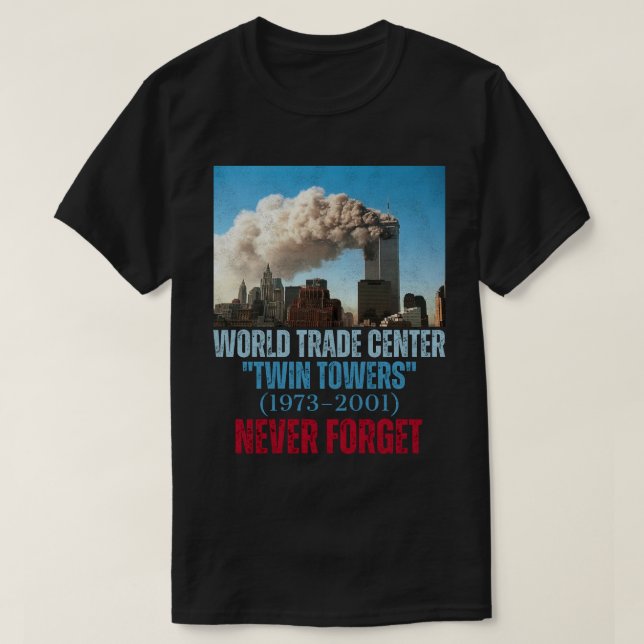 World Trade Center (1973-2001) "Twin Torn" T Shirt (Design framsida)
