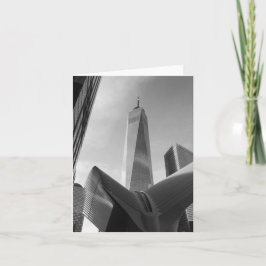World Trade Center i Grått-mappat gratulationskort Kort