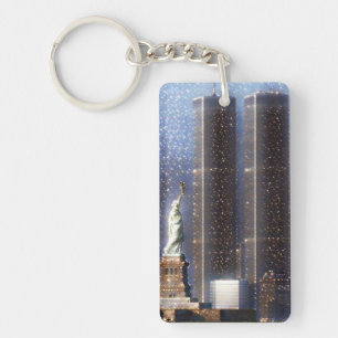 World Trade Center twin torn stilized