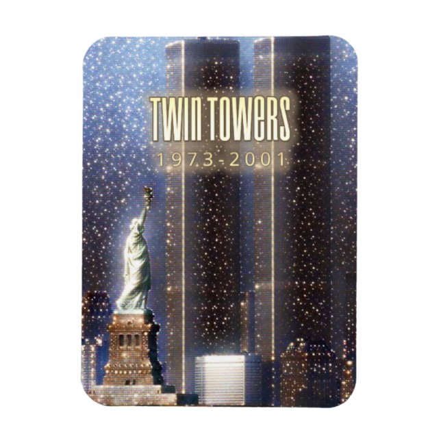 World Trade Center twin torn stilized Magnet (Vertikal)