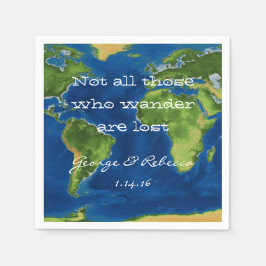 World Travel Party Napkins Pappersservett