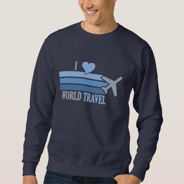 World Travel shirt - välj stil & färg Långärmad Tröja (Framsida)