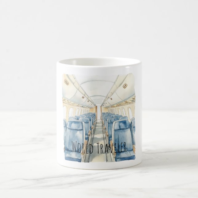 World Travel Window Airplane Seats Kaffemugg (Center)