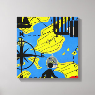 World Traveler Canvastryck