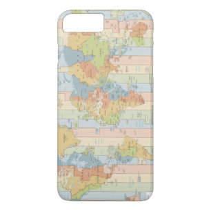 World Traveler Colorful Karta of Time Zones
