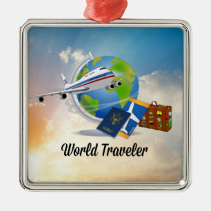 World Traveler - Design #2, Julgransprydnad Metall