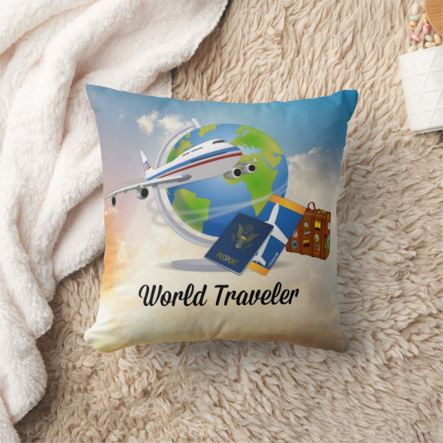 World Traveler, Design 2, Kudde (Filt)